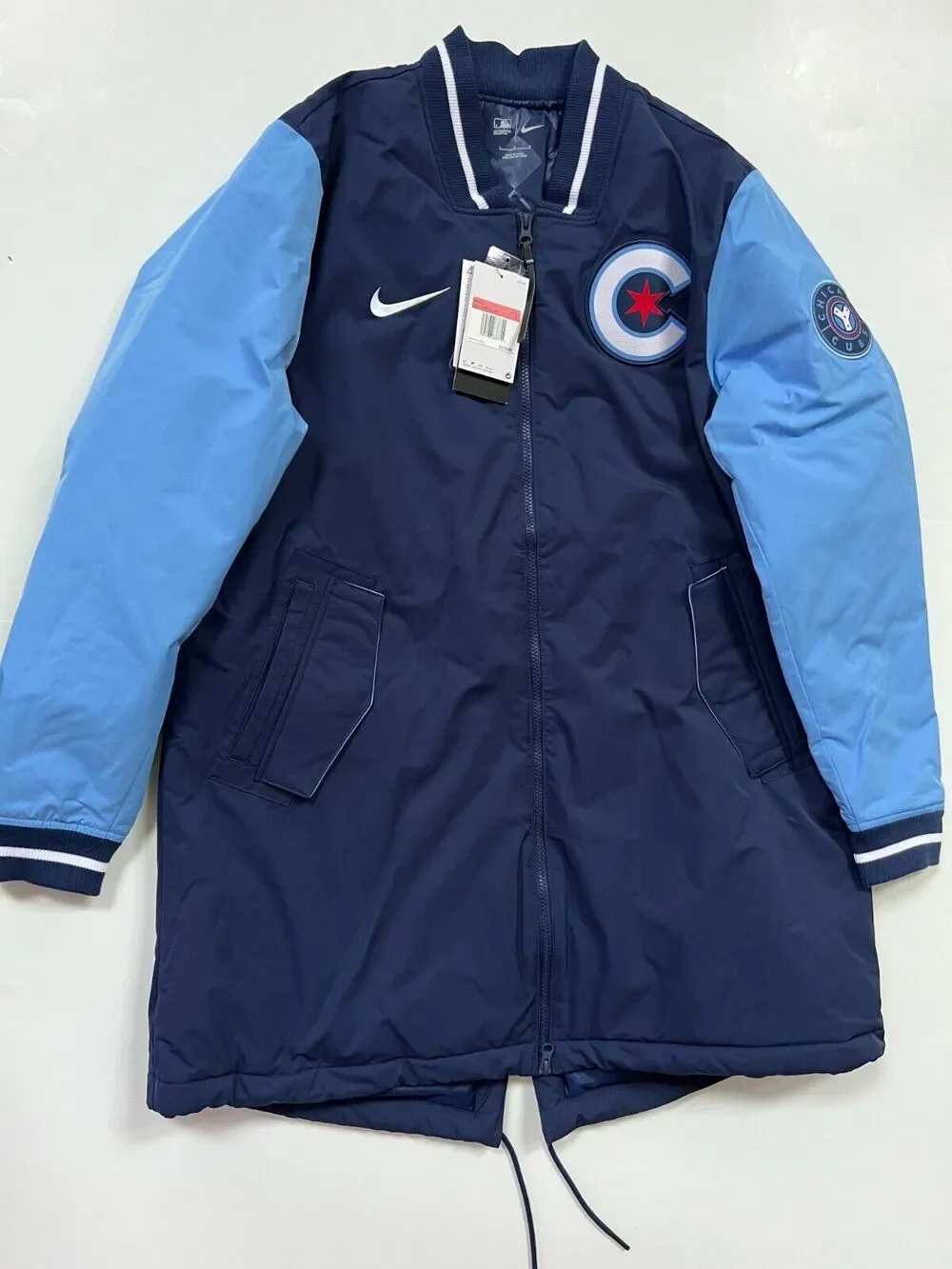 Nike Chicago Cubs Authentic Collection City Connect Dugout Jacket Men's Size L